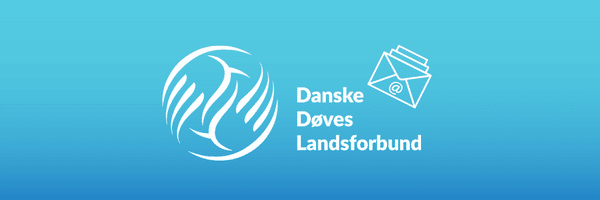 Danske Døves Landsforbunds nye logo for nyhedsbrevet